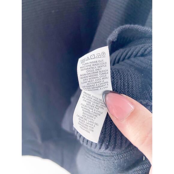 Victoria's Secret Black Knit Slouchy Oversized Cashmere Blend Sweater Large - Picture 6 of 6